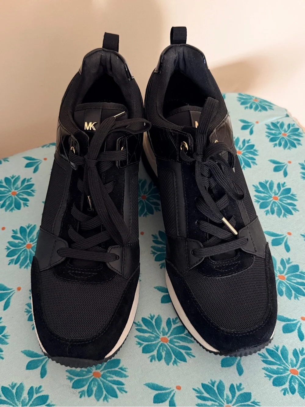 Michael Kors Black and Gold Women's Fashion Sneakers